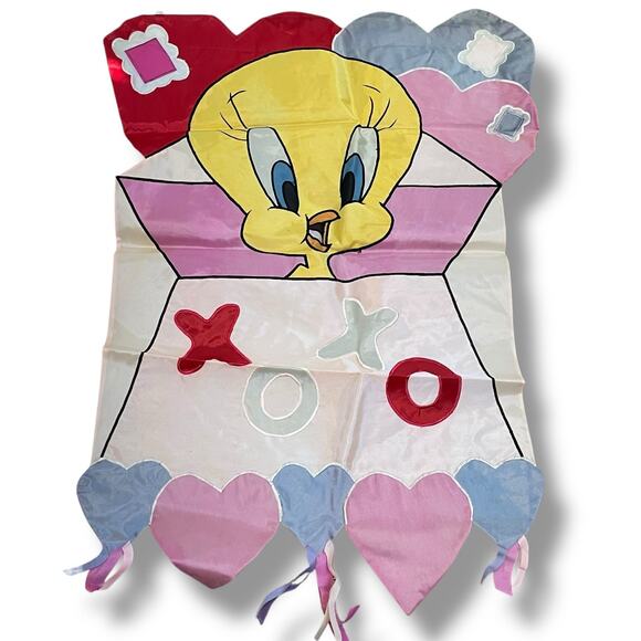 Vintage Tweety Bird Looney Tunes Flag Garden Windsculpt Spring Valentines 1999 - Picture 2 of 14